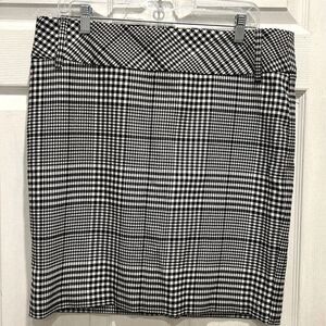 Maurices Houndstooth‎ Black White Pencil Skirt size 11/12